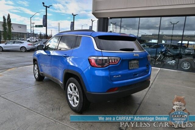 2024 Jeep Compass Latitude / 4X4 / Premium Cloth Seats / Power Mirrors, Windows, & Locks / Lane Departure & Blind Spot Alert / Apple CarPlay & Android Auto / Back Up Camera / 32 MPG / 1-Owner Anchorage AK
