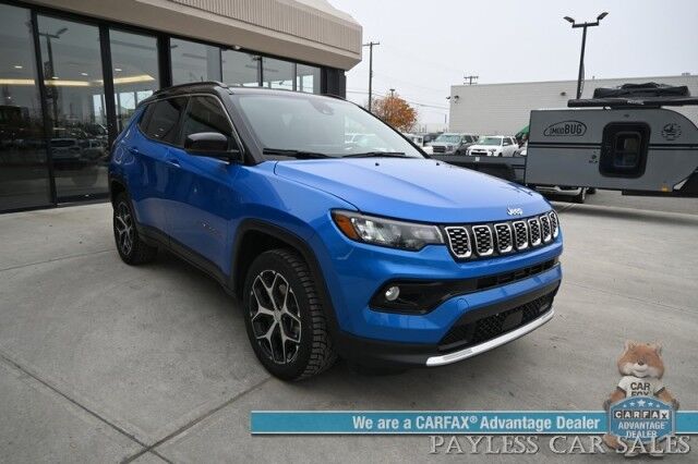 2024 Jeep Compass Limited / 4X4 / Auto Start / Power & Heated Leather Seats / Heated Steering / Adaptive Cruise Control / Lane Departure & Blind Spot Alert / Apple CarPlay & Android Auto / USB Input / Back Up Camera / 32 MPG / 1-Owner Anchorage AK 2024 Jeep Compass Limited / 4X4 / Auto Start / Power & Heated Leather Seats / Heated Steering / Adaptive Cruise Control / Lane Departure & Blind Spot Alert / Apple CarPlay & Android Auto / USB Input / Back Up Camera / 32 MPG / 1-Owner Anchorage AK