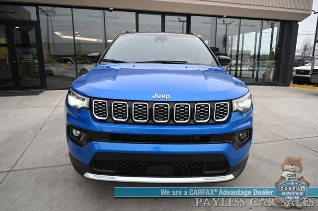 2024 Jeep Compass Limited / 4X4 / Auto Start / Power & Heated Leather Seats / Heated Steering / Adaptive Cruise Control / Lane Departure & Blind Spot Alert / Apple CarPlay & Android Auto / USB Input / Back Up Camera / 32 MPG / 1-Owner Anchorage AK 2024 Jeep Compass Limited / 4X4 / Auto Start / Power & Heated Leather Seats / Heated Steering / Adaptive Cruise Control / Lane Departure & Blind Spot Alert / Apple CarPlay & Android Auto / USB Input / Back Up Camera / 32 MPG / 1-Owner Anchorage AK