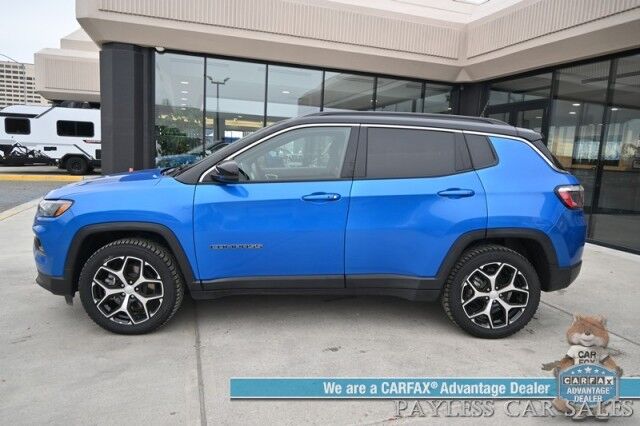 2024 Jeep Compass Limited / 4X4 / Auto Start / Power & Heated Leather Seats / Heated Steering / Adaptive Cruise Control / Lane Departure & Blind Spot Alert / Apple CarPlay & Android Auto / USB Input / Back Up Camera / 32 MPG / 1-Owner Anchorage AK 2024 Jeep Compass Limited / 4X4 / Auto Start / Power & Heated Leather Seats / Heated Steering / Adaptive Cruise Control / Lane Departure & Blind Spot Alert / Apple CarPlay & Android Auto / USB Input / Back Up Camera / 32 MPG / 1-Owner Anchorage AK