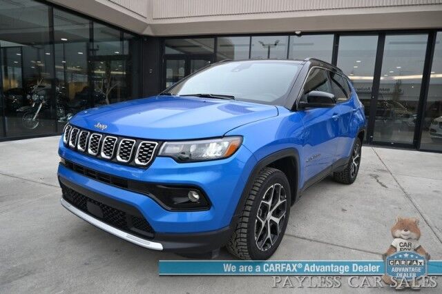 2024 Jeep Compass Limited / 4X4 / Auto Start / Power & Heated Leather Seats / Heated Steering / Adaptive Cruise Control / Lane Departure & Blind Spot Alert / Apple CarPlay & Android Auto / USB Input / Back Up Camera / 32 MPG / 1-Owner Anchorage AK 2024 Jeep Compass Limited / 4X4 / Auto Start / Power & Heated Leather Seats / Heated Steering / Adaptive Cruise Control / Lane Departure & Blind Spot Alert / Apple CarPlay & Android Auto / USB Input / Back Up Camera / 32 MPG / 1-Owner Anchorage AK
