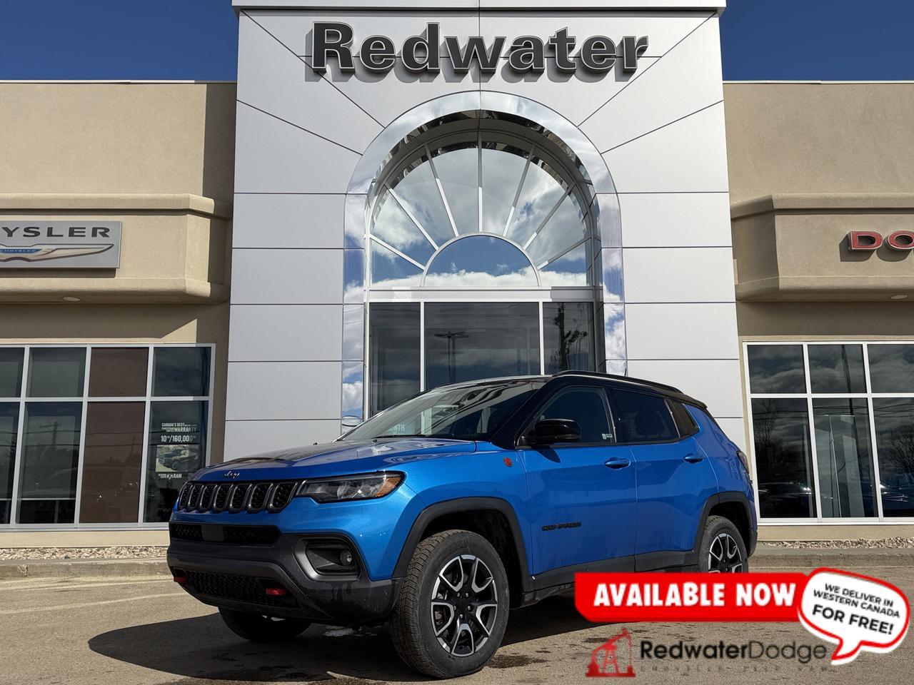 2024 Jeep Compass Trailhawk 4x4 | 2L Turbo | NAV | Leather | Heated Seats | Remote Start | Power Liftgate