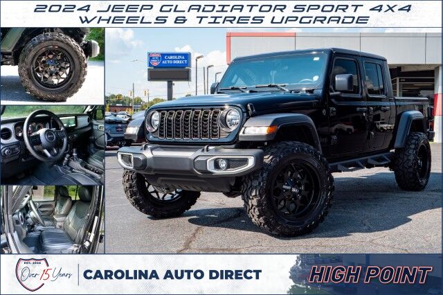 2024 Jeep Gladiator Sport 4X4 / Wheels & Tires Upgrade / Leather Seating! High Point NC