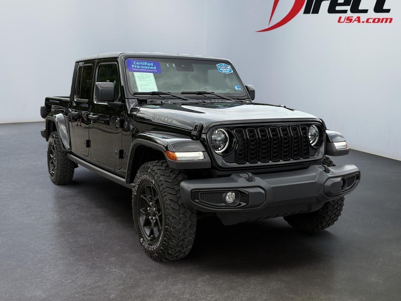 2024 Jeep Gladiator Willys, TOW PACKAGE, CAB ROCK RAILS, HEATED STEERING WHEEL & SEATS, AUTO START/STOP, PUSH BUTTON START, APPLE CARPLAY/ANDROID AUTO, ONLY 15K MILES, CLEAN CARFAX, BUILT TO BATTLE THE ROAD! Virginia Beach VA