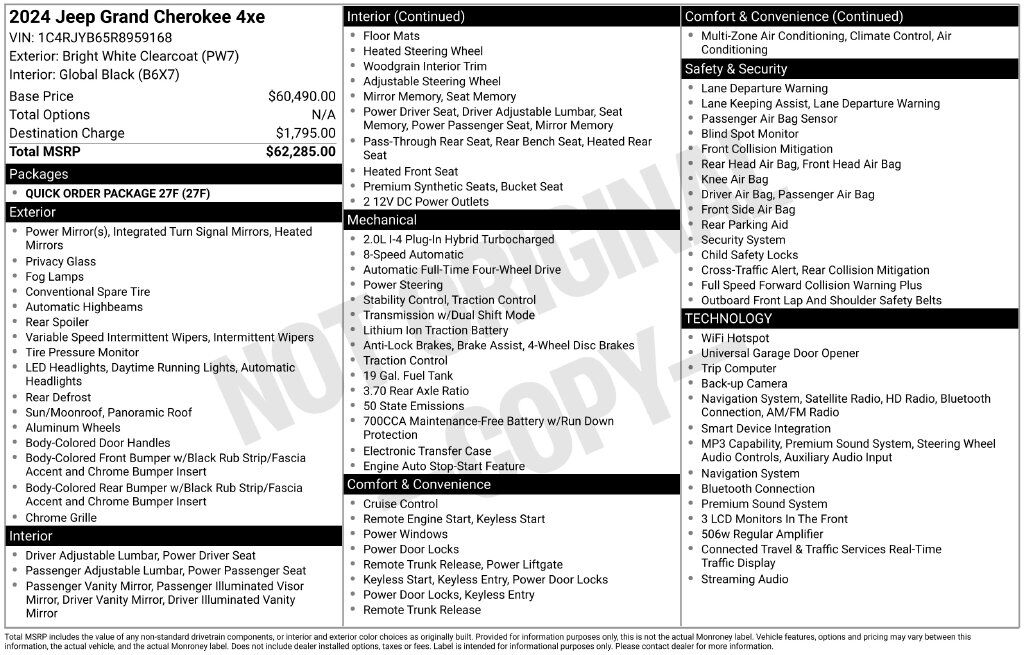 2024 Jeep Grand Cherokee 4xe OR
