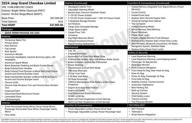 2024 Jeep Grand Cherokee Limited Raleigh NC