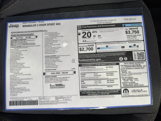 2024 Jeep Wrangler Sport Fort Lauderdale FL