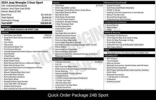 2024 Jeep Wrangler Sport Raleigh NC