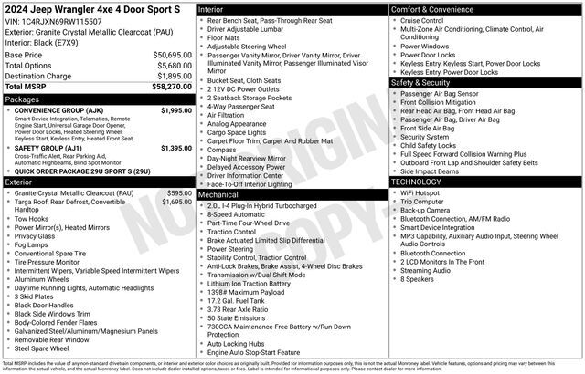 2024 Jeep Wrangler Sport S 4xe Raleigh NC