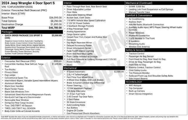2024 Jeep Wrangler Sport S Raleigh NC