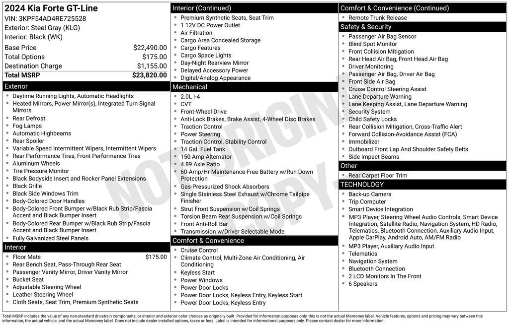 2024 Kia Forte GT-Line OR