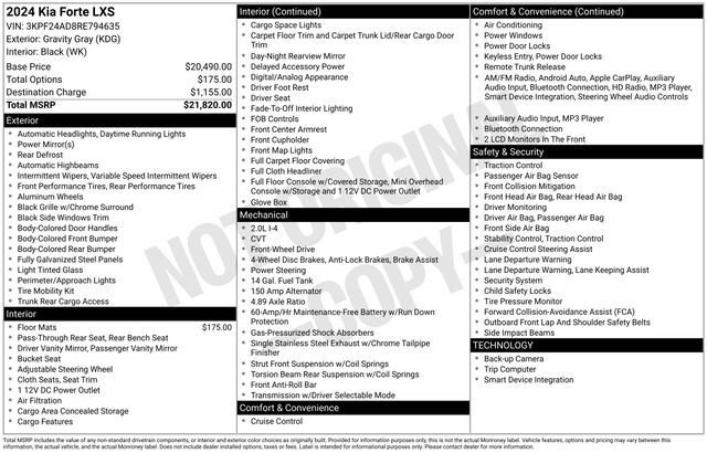 2024 Kia Forte LXS Raleigh NC