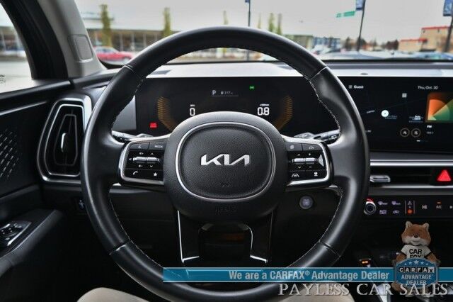 2024 Kia Sorento S / AWD / AutoStart / Power & Heated Leather Seats / Navigation / Adaptive Cruise Control / Apple CarPlay & Android Auto / Bluetooth / Back Up Camera / Lane Departure & Blind Spot Alert / 3rd Row / Seats 7 / 1-Owner Anchorage AK