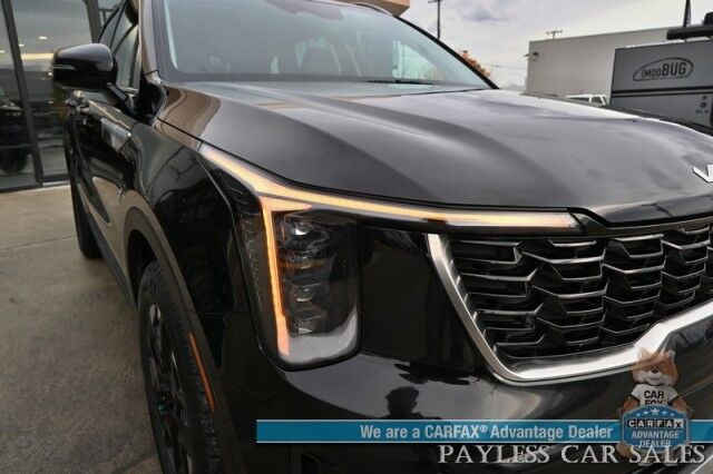 2024 Kia Sorento S / AWD / AutoStart / Power & Heated Leather Seats / Navigation / Adaptive Cruise Control / Apple CarPlay & Android Auto / Bluetooth / Back Up Camera / Lane Departure & Blind Spot Alert / 3rd Row / Seats 7 / 1-Owner Anchorage AK