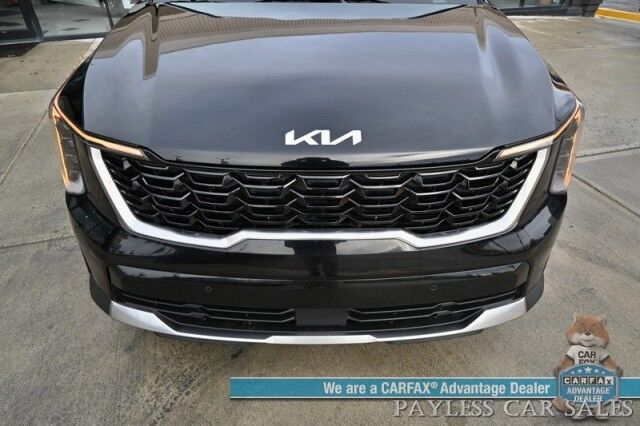 2024 Kia Sorento S / AWD / AutoStart / Power & Heated Leather Seats / Navigation / Adaptive Cruise Control / Apple CarPlay & Android Auto / Bluetooth / Back Up Camera / Lane Departure & Blind Spot Alert / 3rd Row / Seats 7 / 1-Owner Anchorage AK