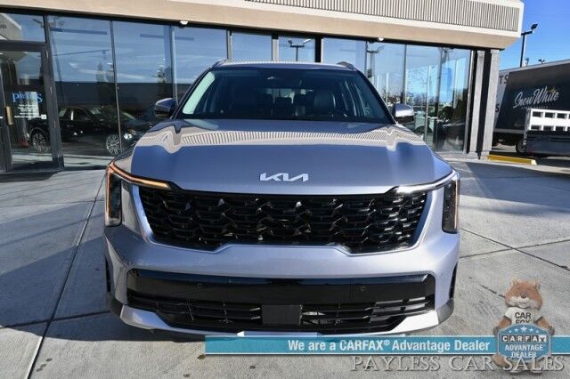 2024 Kia Sorento S / AWD / Power & Heated Leather Seats / Navigation / Adaptive Cruise Control / Lane Departure & Blind Spot Alert / 3rd Row / Seats 7 / Apple CarPlay & Android Auto / USB Inout / Back Up Camera / 1-Owner Anchorage AK
