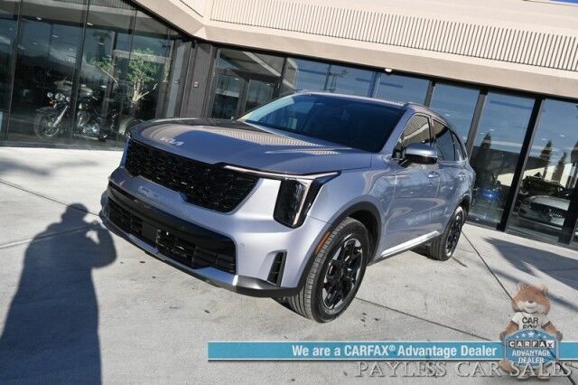 2024 Kia Sorento S / AWD / Power & Heated Leather Seats / Navigation / Adaptive Cruise Control / Lane Departure & Blind Spot Alert / 3rd Row / Seats 7 / Apple CarPlay & Android Auto / USB Inout / Back Up Camera / 1-Owner Anchorage AK