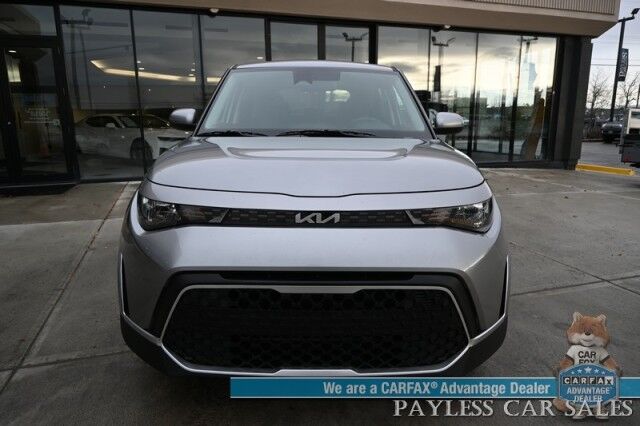 2024 Kia Soul LX / Technology Pkg / Automatic / Power Locks, Windows & Mirrors / Premium Cloth Seats / Lane Watch & Blind Spot Alert / Apple CarPlay & Android Auto / Back Up Camera / 35 MPG / New Tires / 1-Owner