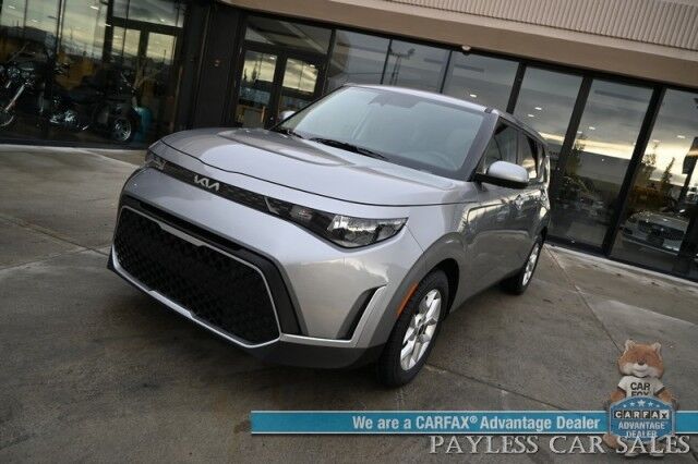 2024 Kia Soul LX / Technology Pkg / Automatic / Power Locks, Windows & Mirrors / Premium Cloth Seats / Lane Watch & Blind Spot Alert / Apple CarPlay & Android Auto / Back Up Camera / 35 MPG / New Tires / 1-Owner Anchorage AK 2024 Kia Soul LX / Technology Pkg / Automatic / Power Locks, Windows & Mirrors / Premium Cloth Seats / Lane Watch & Blind Spot Alert / Apple CarPlay & Android Auto / Back Up Camera / 35 MPG / New Tires / 1-Owner Anchorage AK