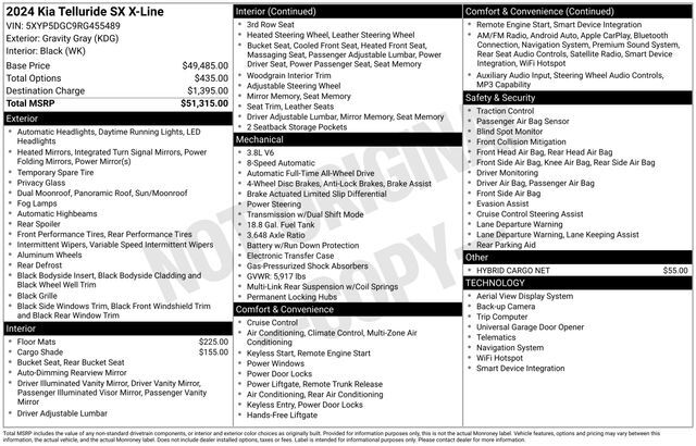 2024 Kia Telluride SX X-Line Raleigh NC