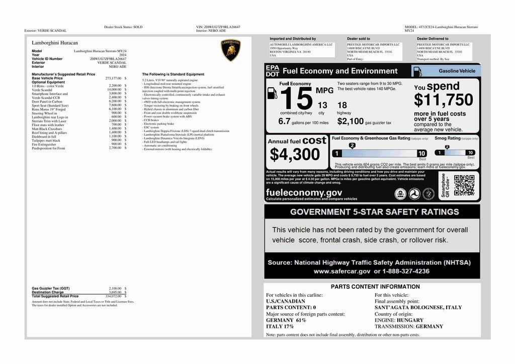 2024 Lamborghini Huracan Sterrato Base Indianapolis IN