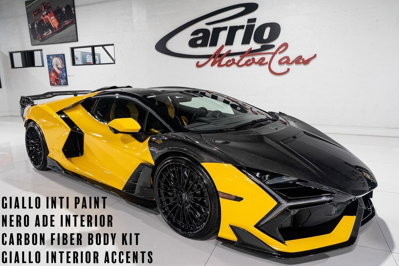 2024 Lamborghini Revuelto CARBON FIBER BODY KIT! Giallo Inti paint, Nero Ade/Giallo interior, MV Forged wheels AND MUCH MORE!!