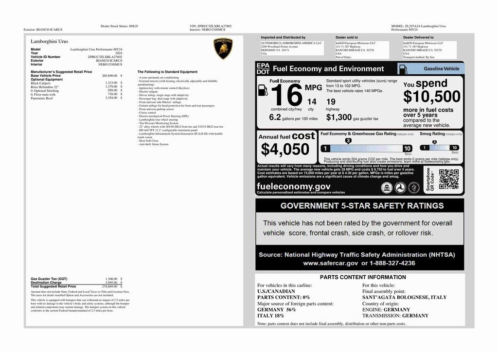 2024 Lamborghini Urus Performante Indianapolis IN