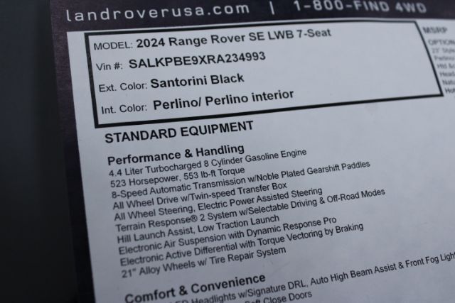 2024 Land Rover Range Rover P530 SE LWB Chantilly VA