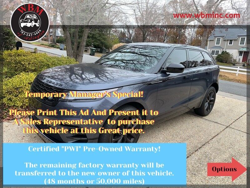 2024 Land Rover Range Rover Velar P250 Dynamic SE AWD