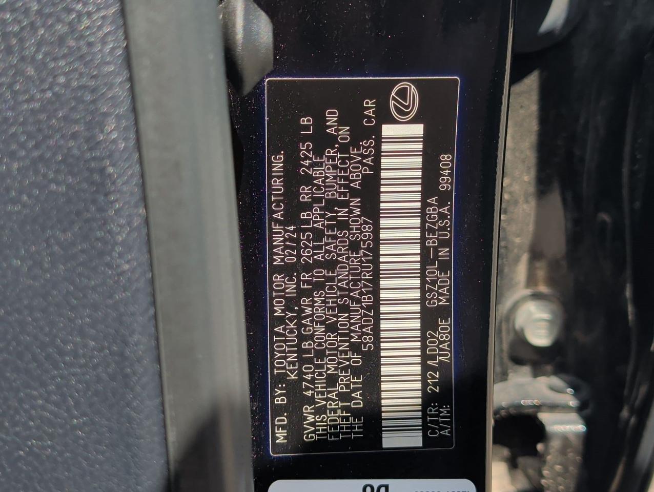 2024 Lexus ES 350 San Juan TX