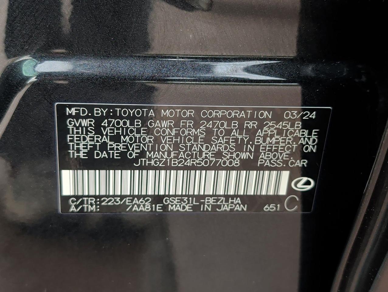 2024 Lexus IS 350 F SPORT San Juan TX