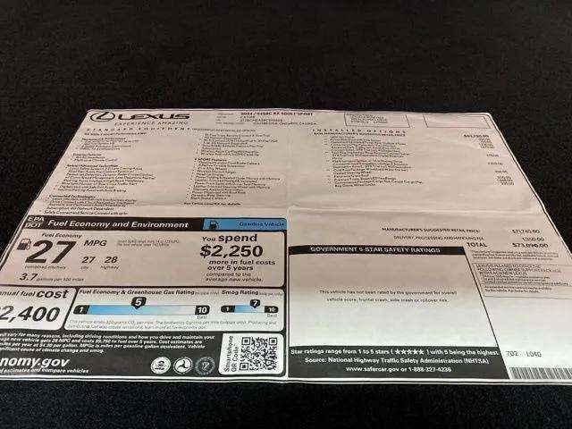 2024 Lexus RX 500h F SPORT Performance Dallas TX