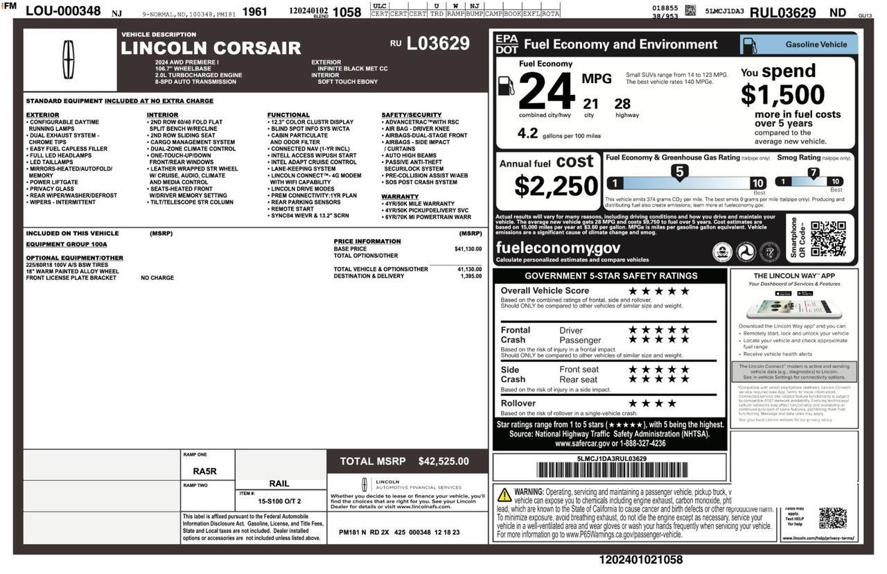 2024 Lincoln Corsair Premiere AWD Tallmadge OH