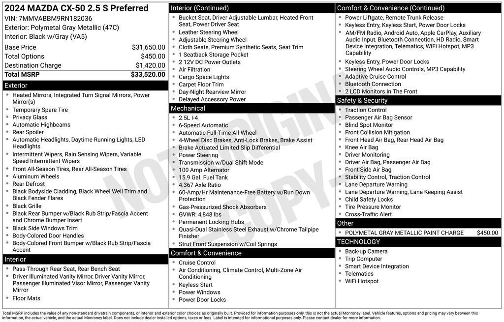 2024 MAZDA CX-50 2.5 S Preferred Package Akron OH