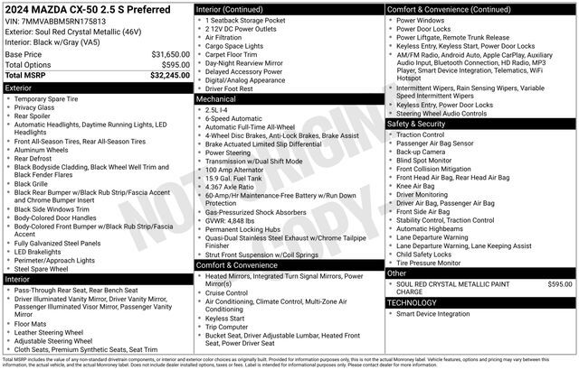 2024 MAZDA CX-50 2.5 S Preferred Package Raleigh NC