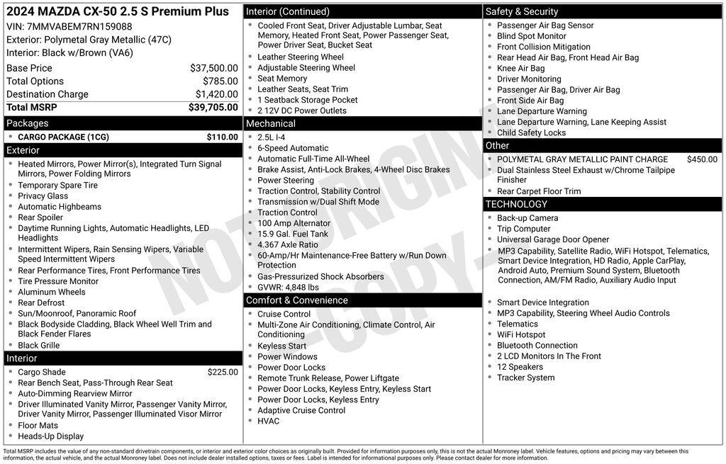 2024 MAZDA CX-50 2.5 S Premium Plus Package Tucson AZ