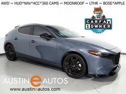 2024_Mazda_Mazda3 Hatchback 2.5 Turbo Premium Plus AWD_*NAVIGATION, ADAPTIVE CRUISE, SAFETY ALERTS, 360 VIEW CAMERAS, COLOR TOUCHSCREEN, MOONROOF, LEATHER, HEATED SEATS/STEERING, BOSE, WIRELESS CHARGING, ANDROID & APPLE_ Round Rock TX