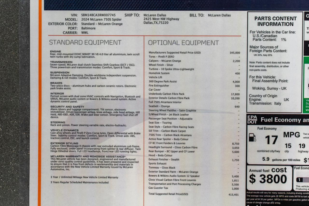2024 McLaren 750S San Clemente CA