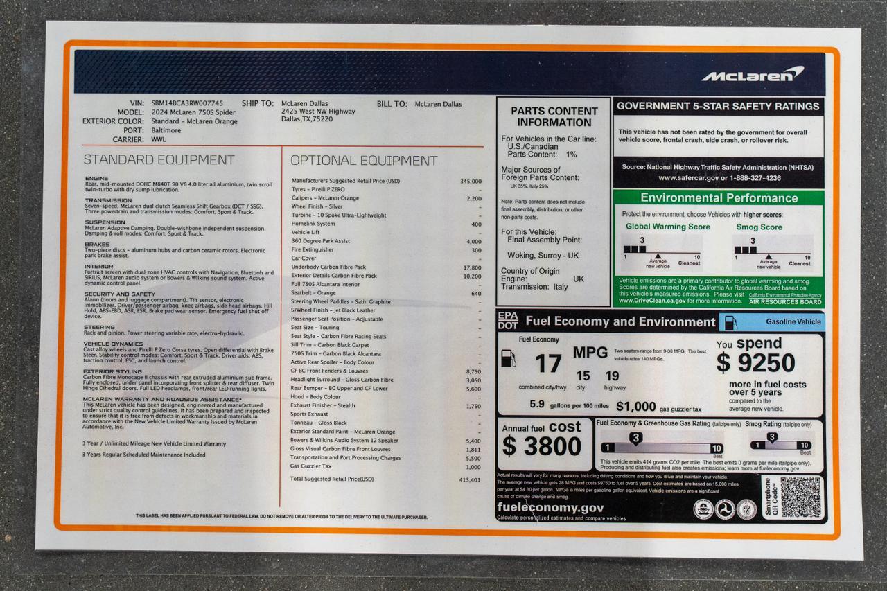 2024 McLaren 750S San Clemente CA