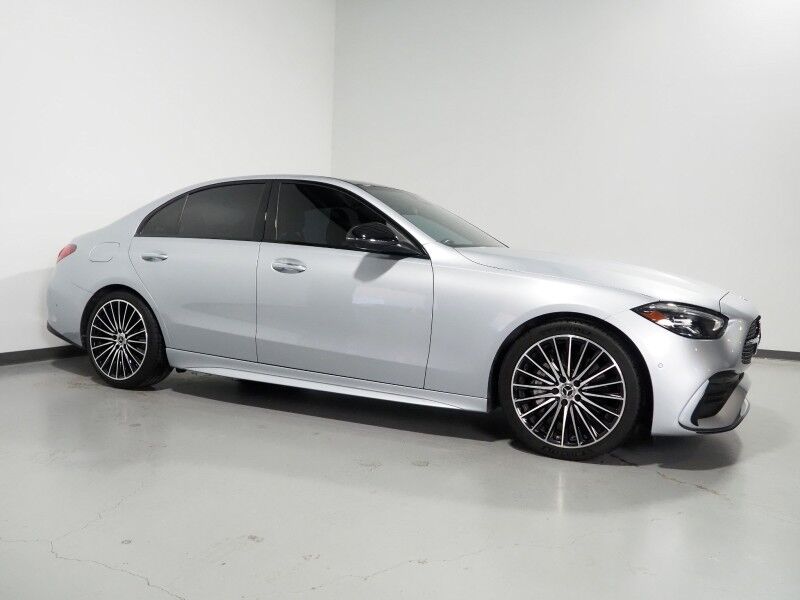 2024 Mercedes-Benz C-Class C 300 *AMG LINE NIGHT PKG, EXCLUSIVE TRIM, NAVIGATION, ADAPTIVE CRUISE, SAFETY ALERTS, 360 VIEW CAMERAS, PANORAMA MOONROOF, CLIMATE SEATS, AUTOMATIC PARKING, 19 INCH ALLOYS, BURMESTER AUDIO, WIRELESS CHARGING