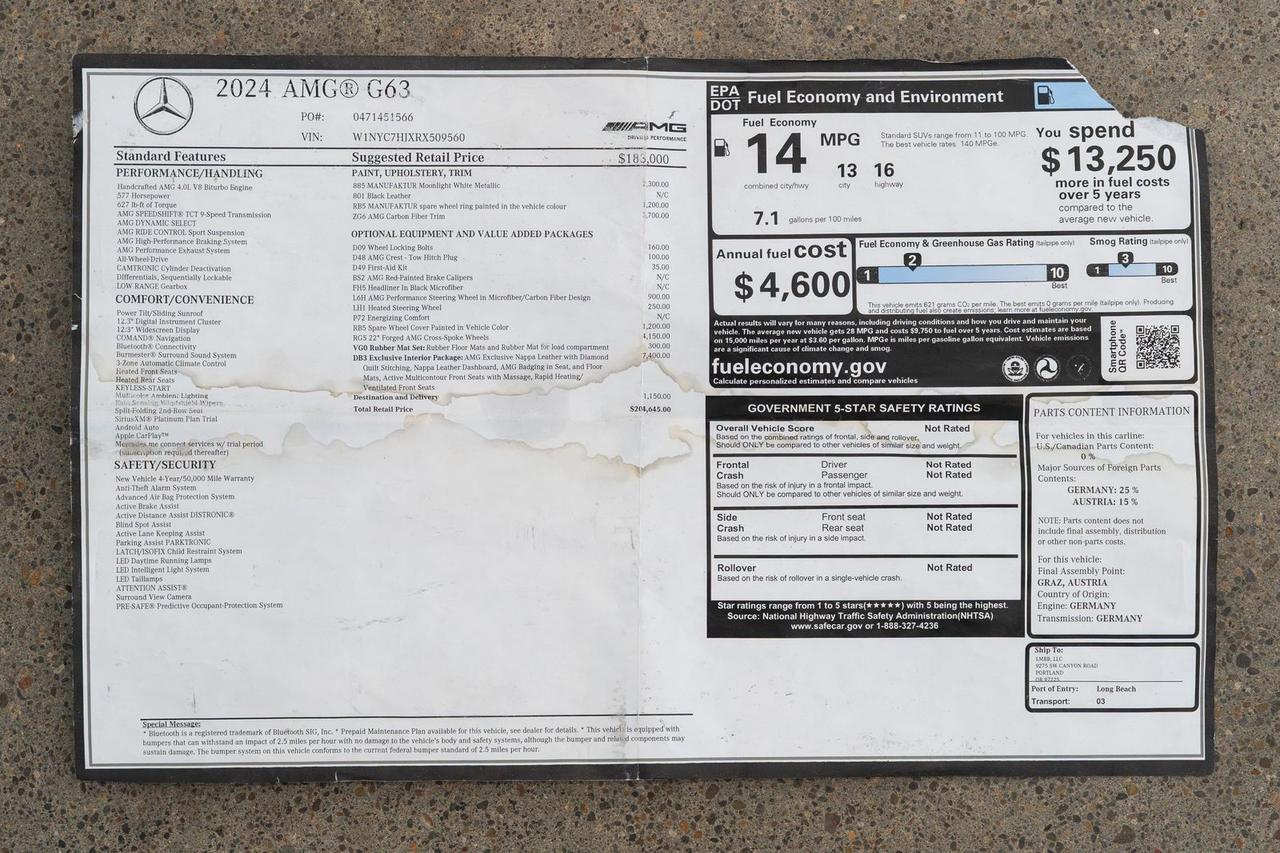 2024 Mercedes-Benz G-Class G 63 AMG&reg; Gladstone OR