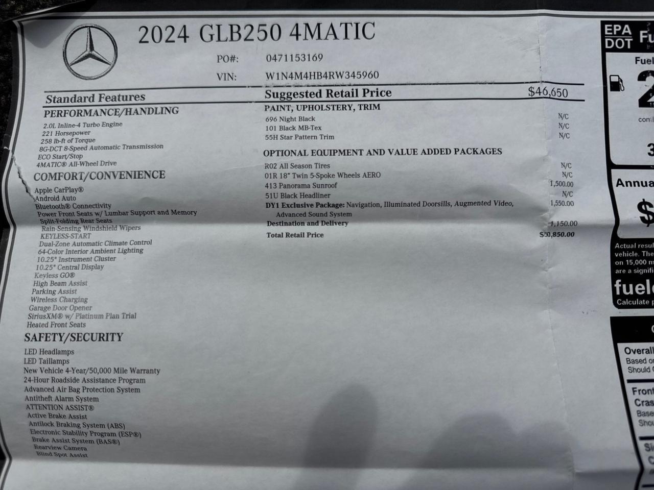 2024 Mercedes-Benz GLB 250 4Matic Pano Roof Exclusive Package 1-Owner Scottsdale AZ