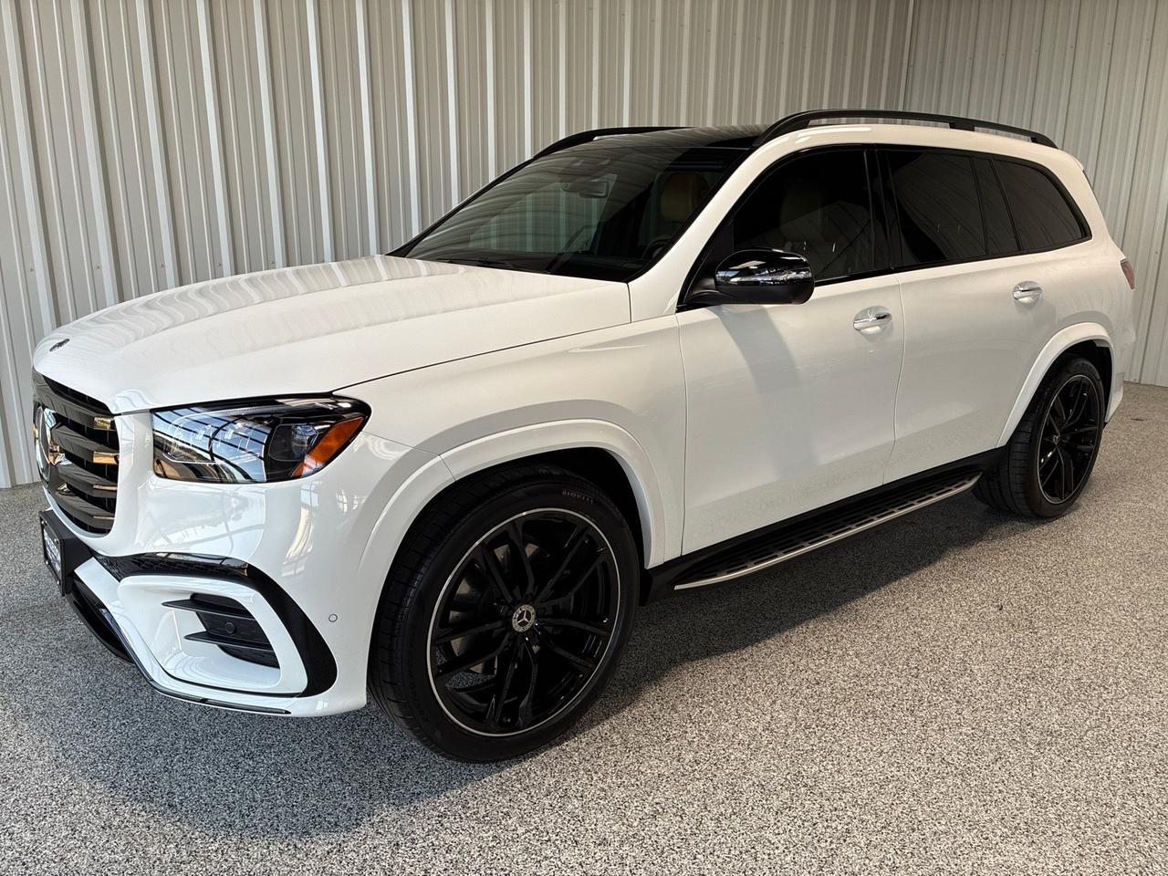 2024 Mercedes-Benz GLS450 AMG Line, Night Pkg, 23in AMG Wheels, 5-Zone Climate, Leather, Captain's Seats, Tow