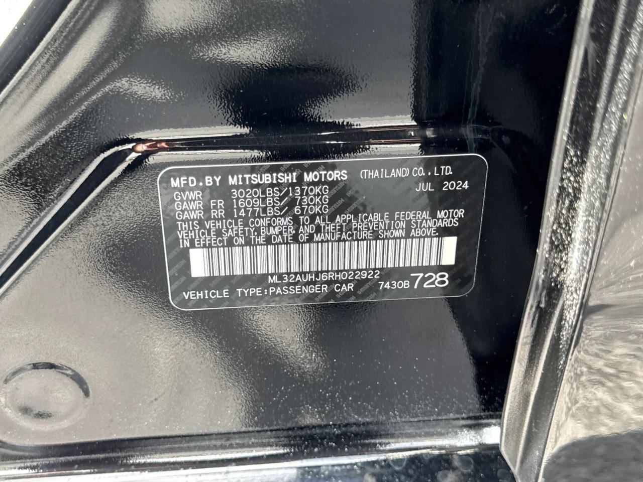 2024 Mitsubishi Mirage ES Miami FL