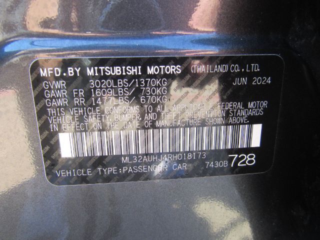 2024 Mitsubishi Mirage ES Plano TX