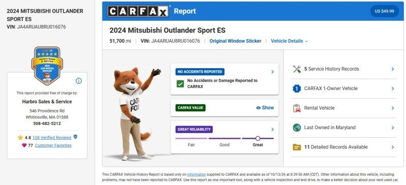 2024 Mitsubishi Outlander Sport ES Whitinsville MA