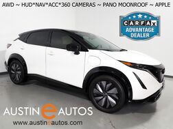 2024_Nissan_ARIYA EVOLVE+ e-4ORCE AWD_*HEADS-UP DISPLAY, NAVIGATION, SAFETY ALERTS, ADAPTIVE CRUISE, 360 VIEW CAMERAS, PANORAMA MOONROOF, HEATED SEATS/STEERING, WIRELESS CHARGING, APPLE CARPLAY_ Round Rock TX