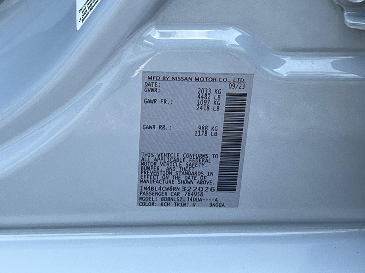 2024 Nissan Altima 2.5 SR Hagerstown MD