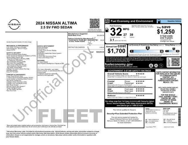 2024 Nissan Altima 2.5 SV Raleigh NC