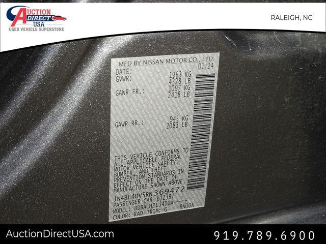 2024 Nissan Altima 2.5 SV Raleigh NC